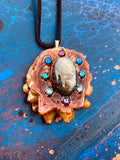 Labradorite Oval Pinecone Necklace