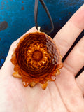 Garnet Mini Pinecone Necklace