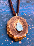 Mini Teardrop Opal Pinecone Necklace