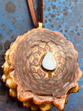 Large Teardrop Opal Pinecone Pendant