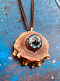 Glass Eyeball Pinecone Pendant