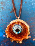 Glass Eyeball Pinecone Pendant