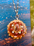 Red Moss Agate Pinecone Necklace