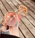 Rose Gold Frame Wire Wrapped Rounds