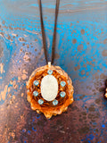 Moonstone Pinecone Necklace