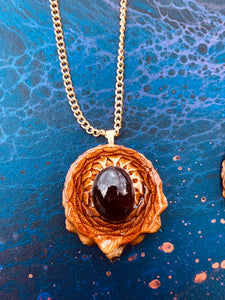 Garnet Mini Pinecone Necklace