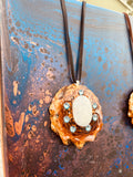 Moonstone Pinecone Necklace