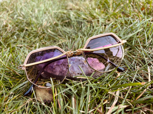 Purple HEX WireWrapped Sunglasses