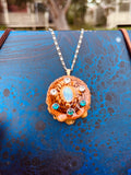 Mini Opal Pinecone Necklace w/gems