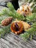 Mini Pinecone Necklace - Mexican Fire Agate