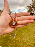 Mini Opal w/ Amythyst Beaded Chain