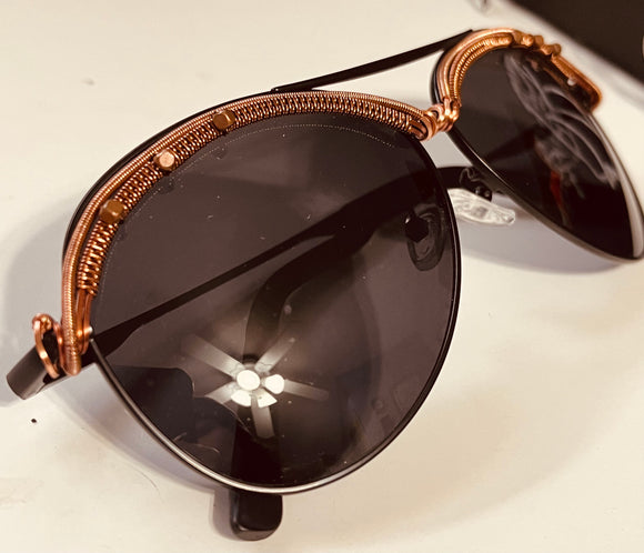 Antique Copper Wire Wrapped Aviator Shades