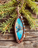 Antique Copper Labradorite Pendy