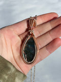 Rose Gold Labradorite Wire Wrap