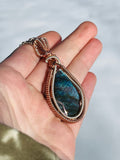 Rose Gold Labradorite Wire Wrap